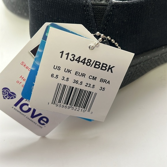 Skechers Women’s Bobs Skipper Tide Pool Sneaker Size 6.5 Black - Picture 8 of 8